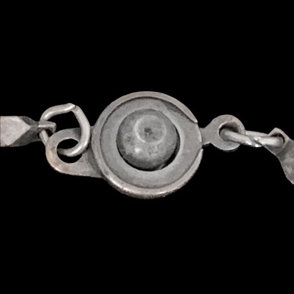 Vintage Banana Bob grape theme ox silver matte-sparkling crystals fluted link - Picture 8 of 9